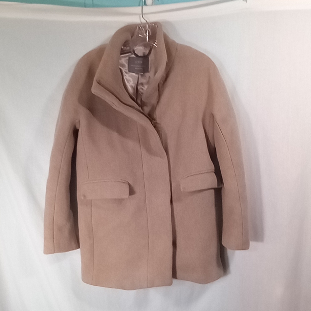 J.Crew Tan Nello Gori Stadium Cloth Wool Blend Coat Size 4